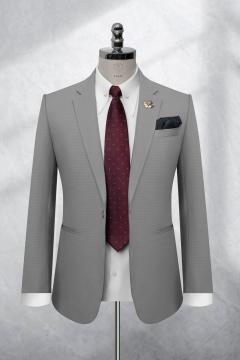 Bộ Suit Xám Trắng Caro Modern Fit TGS355